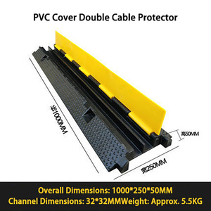 Rampe de protection de câbles en PVC, simple ou double canal, pour intérieur, extérieur, scène et circulation - Product Image 4