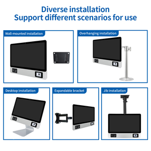 15.6 \ "bạc Hợp kim Nhôm Cơ thể màn hình cảm ứng POS thiết bị đầu cuối máy Android Windows hệ thống cho điểm bán tiền mặt đăng ký - Product Image 4