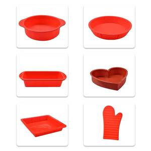 Silicone tools <b>set</b>, non-stick heart-shaped and round toast pans, <b>baking</b> cake pan <b>set</b> - Product Image 6