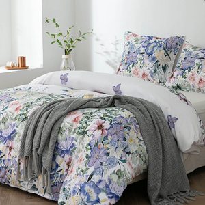 New Luxury Custom Ultra Soft Bedding <strong>Set</strong> Floral Print <strong>Duvet</strong> Cover <strong>Set</strong> <strong>Purple</strong> Bedding <strong>Sets</strong> - Product Image 4