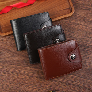 Cartera de hombre de negocios con cremallera bolsa de tarjeta de cambio horizontal, múltiples ranuras para tarjetas, Cartera de hombre casual - Product Image 6