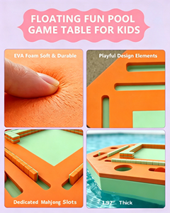Plateau flottant en mousse EVA imperméable pour jeux de Mahjong, poker et dominos, idéal pour les fêtes au bord de la piscine ou du lac - Product Image 4