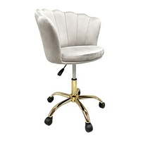 Chaise de bureau en velours à pétales, fabrication chinoise, 360° ° Fauteuil pivotant d'appoint pour bureau à domicile, bureau, salon