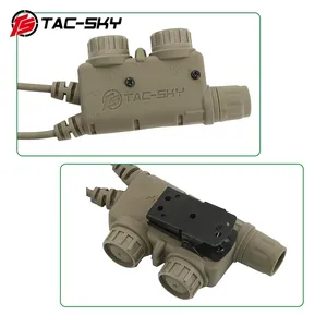 TAC-SKY casque de tir tactique Ptt 6 broches double Comm V2 PTT pour AN/<span class=keywords><strong>PRC</strong></span> <span class=keywords><strong>152</strong></span> 148 163 Radio pour casque tactique COMTAC SORDIN - Product Image 2
