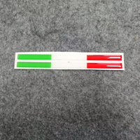 Lot de 9 autocollants décoratifs 3D en PET, drapeau italien tricolore, 150x0mm, pour moto, fabriqué en Chine
