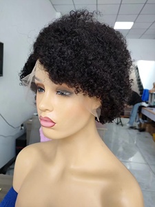 Perruques Alia, perruque courte brésilienne de type pixie bouclée, vente chaude, boucles de haute qualité, perruques courtes en cheveux humains, coupe pixie bouclée - Product Image 3