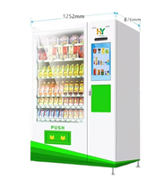 Distributeur automatique réfrigéré compact en acier, très demandé, avec fonction SDK pour snacks et boissons, fonctionnement par pièces et lecteur de carte, clavier inclus