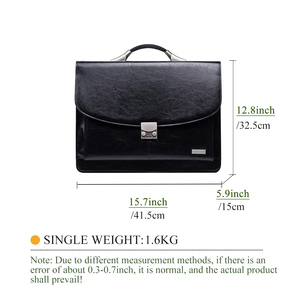 ODM mallette pour ordinateur portable sac de messager d'affaires en PU étanche pour hommes avec mallette rigide style enveloppe mallette - Product Image 6