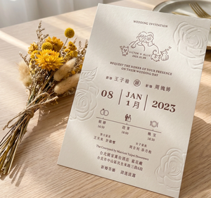 Bellissime Lettere d'Amore Scritte a Mano su Carta Artistica Goffrata, Inviti di Nozze con Buste - Product Image 5