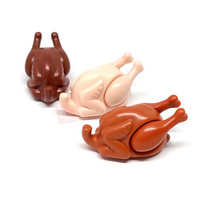 DELO TOYS (7 couleurs) Briques de construction en plastique DIY, pièce alimentaire en forme de cuisse de dinde, 20 mm avec ouverture ronde au dos (N°) 33057)