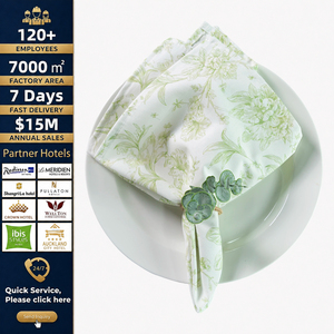 Fournisseur de linge d'hôtel, serviettes de table en coton imprimées, serviettes en tissu avec logo personnalisé pour les commandes en gros de l'hôtellerie - Product Image 3