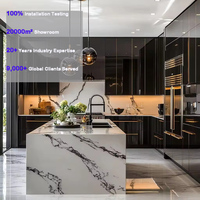 Proyecto de Villa en Canadá, Diseño de Cocina Moderna y Económica, Muebles de Cocina Modulares de Madera, Juego de Muebles de Cocina al por Mayor