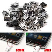 10 Modelle 100 Stück/Box Micro-USB-Ladeanschlüsse Mix 5-Pin SMD Lötanschlüsse für Android-Telefone und digitale Produkt-Reparatursets