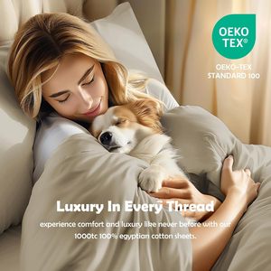 Nhà sản xuất sang trọng tối màu xám 1000 Chủ Đề đếm Ai Cập bông Khăn trải giường thiết lập cho nhà dệt - Product Image 5