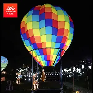 Very Popular Colorful Advertising Inflatable Hot Air Shape Ground Balloon Ball With Bright Led Lights For Sale