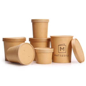 Cuenco desechable de Papel Kraft <span class=keywords><strong>para</strong></span> sopa, con tapa de papel, aperitivos, fideos, <span class=keywords><strong>para</strong></span> <span class=keywords><strong>llevar</strong></span>, taza de sopa, barato, nuevo - Product Image 1