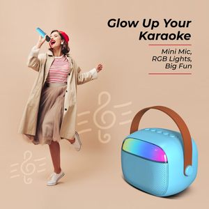 Altoparlante Karaoke Portatile per Bambini con 2 Microfoni, RGB, Modificatore di Voce e Bluetooth - Product Image 2