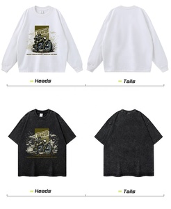 Wholesale Cotton Acid Wash Oversized Tshirt Custom Graphic Digital Print Vintage Heavyweight T Shirt for <b>Men</b> - Product Image 5