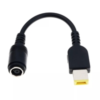 DC 7,9 x 5,5mm Rundstecker auf Quadratischer USB-Stecker Konverter Laptop Netzteil Anschlusskabel für Lenovo ThinkPad für IBM Ladegerät