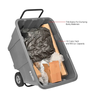 Chariot de stockage industriel multifonctionnel en plastique avec personnalisation OEM, capacité de 1/2 mètre cube et capacité de charge de 850 lb