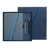 Ensemble cadeau d'affaires de luxe personnalisé FOCUS, bloc-notes en cuir PU A5, porte-clés, porte-cartes, logo personnalisé, impression sérigraphique, ensemble cadeau
