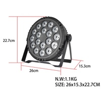 Usine nouvelle arrivée moins cher LED par peut 120W 18*6W RGBW 4in1 pleine couleur rondelle murale lumière de scène pour disco party DJ par lumière