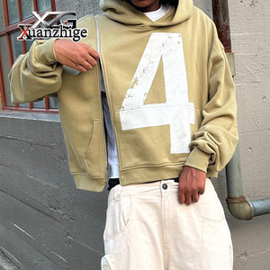 Áo hoodie nam dáng rộng, chất dày, có túi khóa kéo bên hông, thiết kế riêng, kiểu dáng hộp - Product Image 1