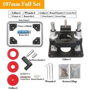 <span class=keywords><strong>Router</strong></span> Lift System Full Installation Set com 9-1/4 "X 11-4/5" Placa de alumínio com diferentes colares redutores - Product Image 6