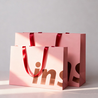 Bolsas de Papel Boutique de Lujo Personalizadas Color Marrón para Regalo de Joyería con Logo y Asa de Cinta para Ropa al por Menor