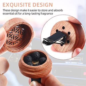 Difusor Pequeño de Piedra Volcánica, Difusor Pasivo de Aceites Esenciales con Base de Madera de Haya Natural para Sauna, Escritorio, Oficina, Coche y Espacios Pequeños - Product Image 5