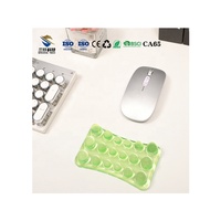 Tapis de souris de jeu en silicone gel transparent personnalisé, résistant à l'eau, avec repose-poignet, couleur dégradée, forme irrégulière, pour la maison et le bureau
