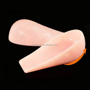 Coussinets de talon orthopédiques en gel de <span class=keywords><strong>silicone</strong></span> pour augmenter la hauteur invisible Semelles de coussin de talon pour le massage des pieds, unisexe - Product Image 2