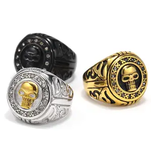 New 2023 Vintage Punk Men's Ring Luxury Jewelry Fashion Rings For Men Factory Direct Sales Skull Rings Jewelry For Men