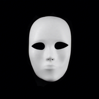 Topeng Pesta Lucu Plastik Putih untuk Perlengkapan Pesta Liburan Karnaval Masquerade Cosplay Aksesori Halloween Kerajinan DIY