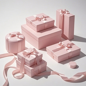 <span class=keywords><strong>Cajas</strong></span> de Regalo Rosas con Logotipo Personalizado, Acabado Mate o Brillante, Cartón de Lujo con Cinta, Tapa Extraíble, Caja de Embalaje Rígida de Papel - Product Image 4