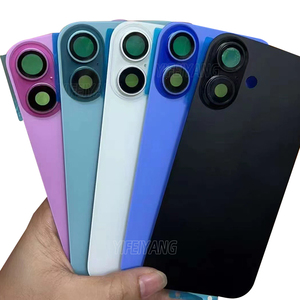 AA coperchio posteriore per <span class=keywords><strong>batteria</strong></span> in vetro <span class=keywords><strong>con</strong></span> ampio foro per fotocamera grande per IPhone 16 plus 16 plus 16 P pro max 16pro alloggiamento posteriore di ricambio - Product Image 1