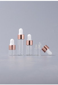 Lọ Đựng Mỹ Phẩm Rỗng 1Ml 2Ml 3Ml 5Ml Chai Nhỏ Giọt Thủy Tinh Nhỏ Trong Suốt Chai Serum Tinh Dầu Với Pipet Màu Trắng Vàng Kim - Product Image 6