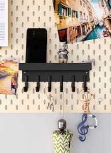 Porte-clés multifonctionnel sans perforation, support mural de rangement pour entrée - Product Image 6