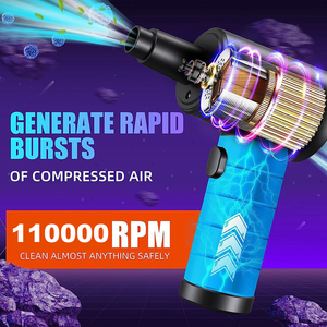 Souffleur d'air sans fil puissant pour salon de coiffure, nettoyage des cheveux, cuisine en plein air, refroidissement, turbo mini ventilateur puissant - Product Image 2