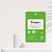 Youbuy Patchs Hydrocolloïdes Anti-Acné 36 Pièces Jour & Nuit avec Extrait d'Arbre à Thé, Imperméables et Invisibles, Support Dropshipping