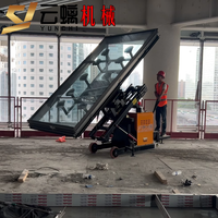 Outil de levage de verre robuste de 800 kg, robot d'installation de verre mobile avec six ventouses