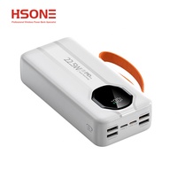 Dernière Batterie Externe Portable Ultra Mince Li-Polymère 30000mAh 22.5W 20W Charge Rapide Affichage Numérique Quatre Sorties USB Type-C PD