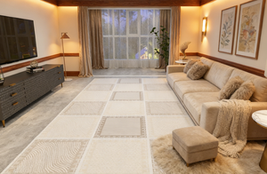 Wilton Woven Machine Made Jacquard Anti-Slip High Pile Modern Striped Area <b>Rugs</b> for Home - Product Image 2