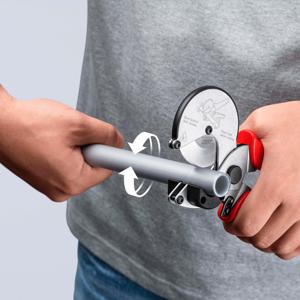 Knipex 90 25 25สำหรับท่อคอมโพสิตและพลาสติกที่มีที่จับหลายองค์ประกอบชุบโครเมี่ยม210มม - Product Image 4