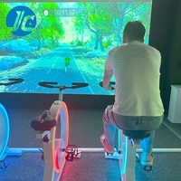 Proyección interactiva AR, bicicleta estática, bicicleta estática dinámica, proyector de vídeo para Fitness y entretenimiento