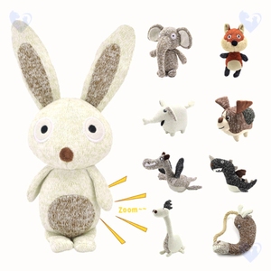 Di lusso personalizzato piccolo cane in maglia giocattolo di coniglio morbido ripieno di masticazione carino e adorabile coniglietto peluche giocattolo per animali domestici dai produttori - Product Image 1