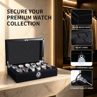Boîte de rangement pour montres MINEESI de luxe personnalisée à 12 emplacements avec lecteur d'empreintes digitales, faite à la main, motif fleur de poirier, doublure en daim, antichoc, étanche et protectrice
