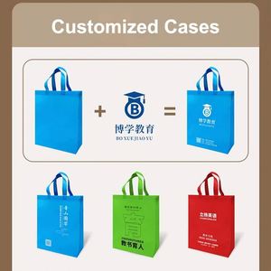 <b>Cheap</b> Tote Printed Recyclable Fabric Non Woven With Logo Custom Reusable Shopping Bags - Product Image 5