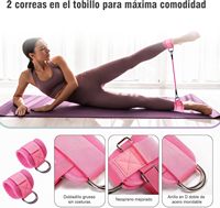 Ensemble d'équipement de gym : Coussin de squat en mousse pour haltères et coussin de poussée de hanche avec sangles de cheville