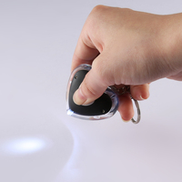 Senter LED Mini Bentuk Hati Portabel Gantungan Kunci Warna-warni Lampu Kecil untuk Hadiah